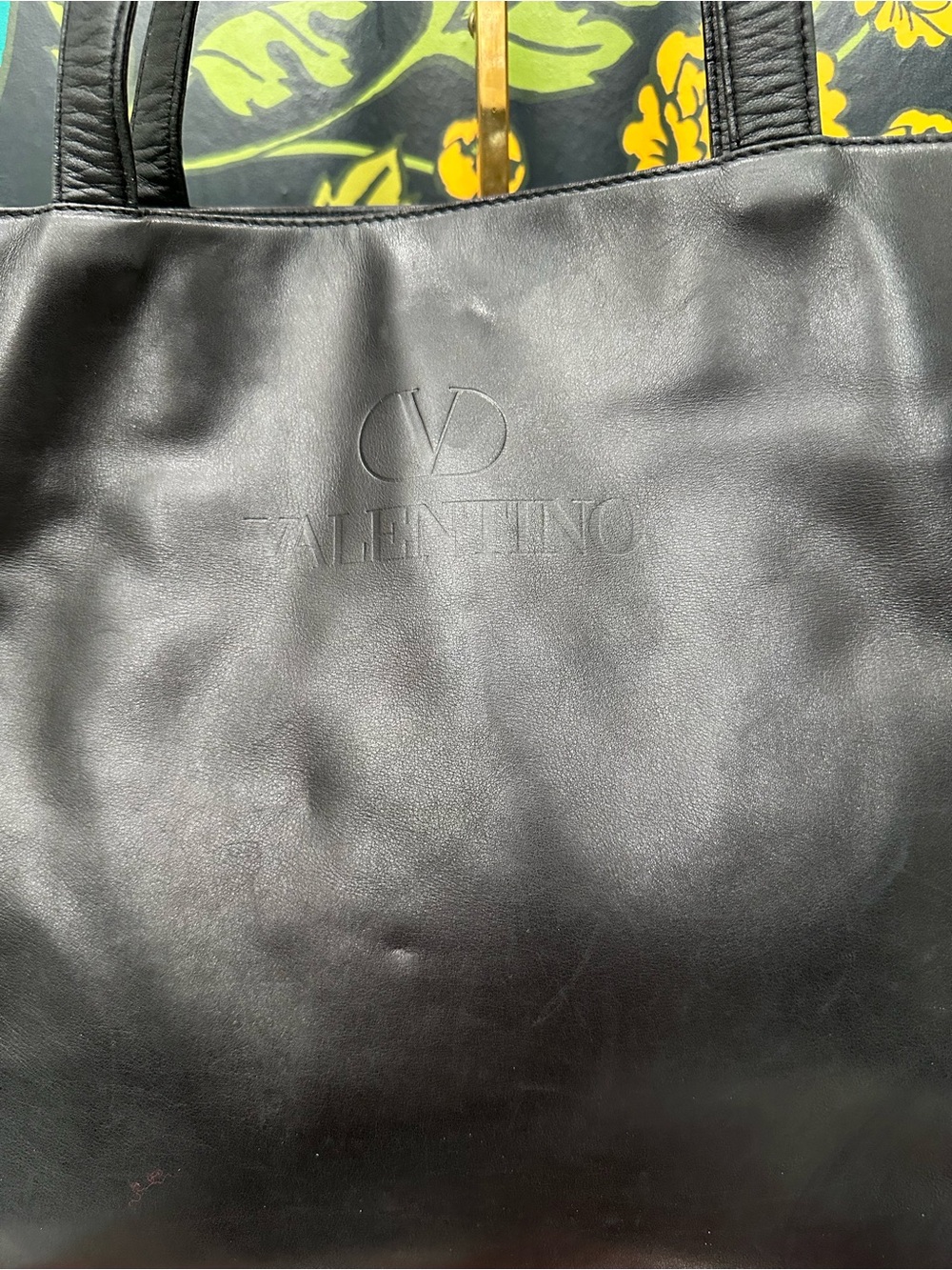 Valentino Garavani Les Sacs Black Nappa Leather Shopper Tote Made In Italy - Picture 5 of 13